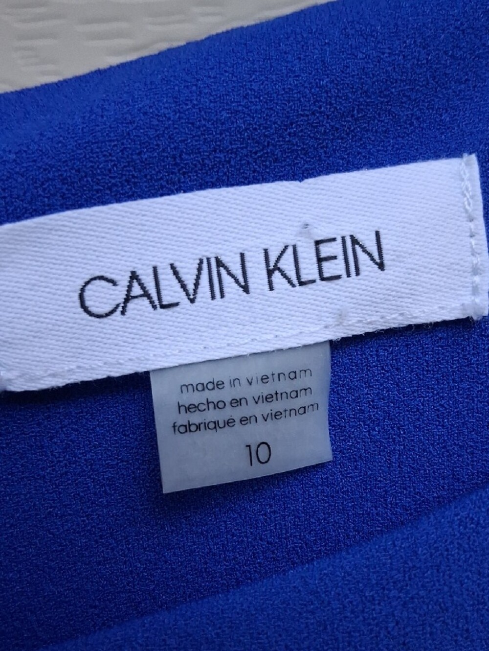 Calvin Klein Cobalt Blue Sleeveless Midi Dress with Waist Tie - Picture 4 of 16